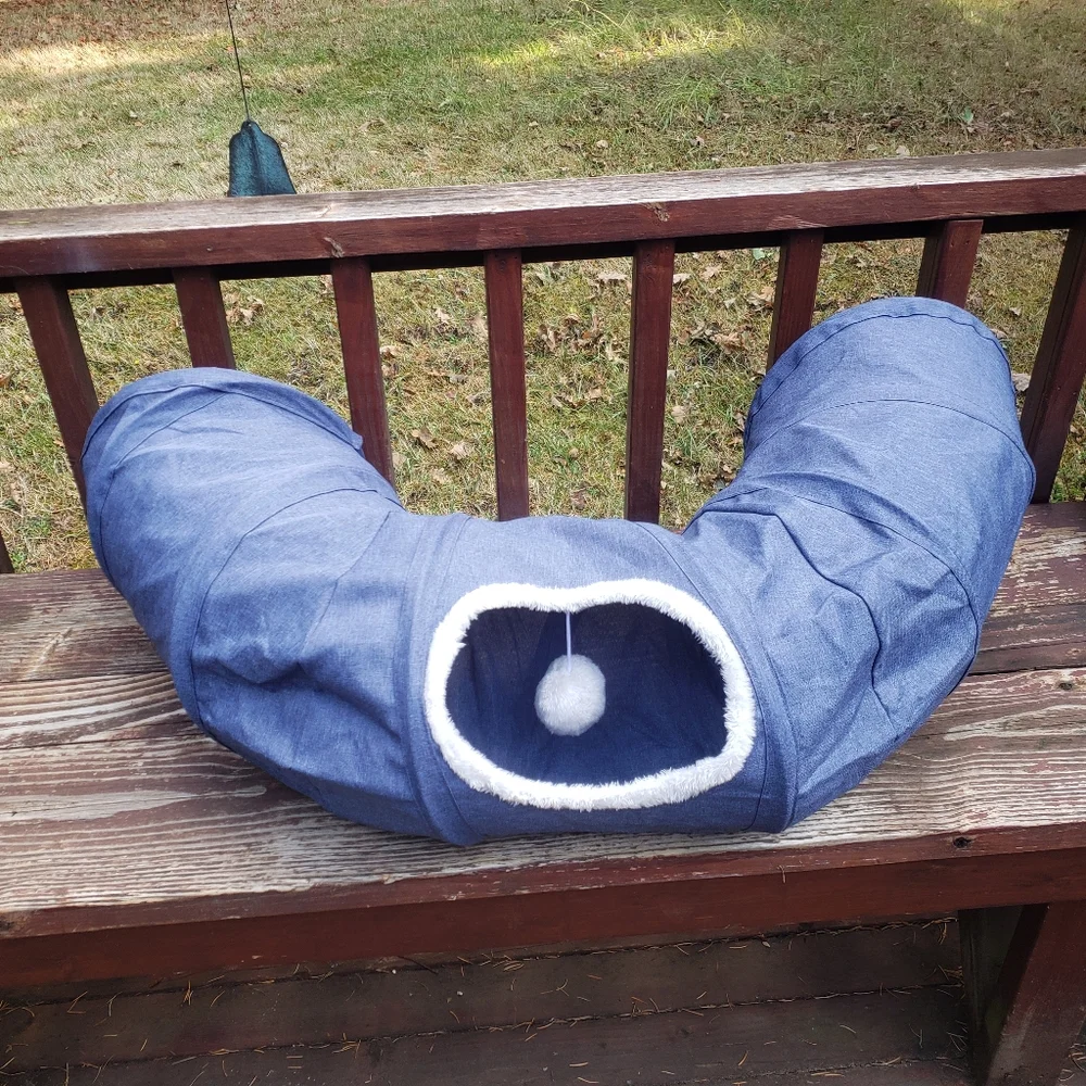 Catit Vesper Kitten or Cat Play Tunnel - Blue